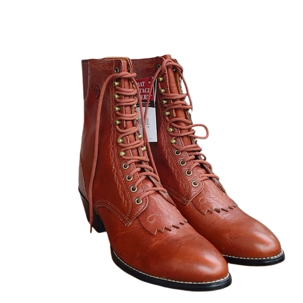 Ariat Brown Leather Lace-Up Boots NWOT